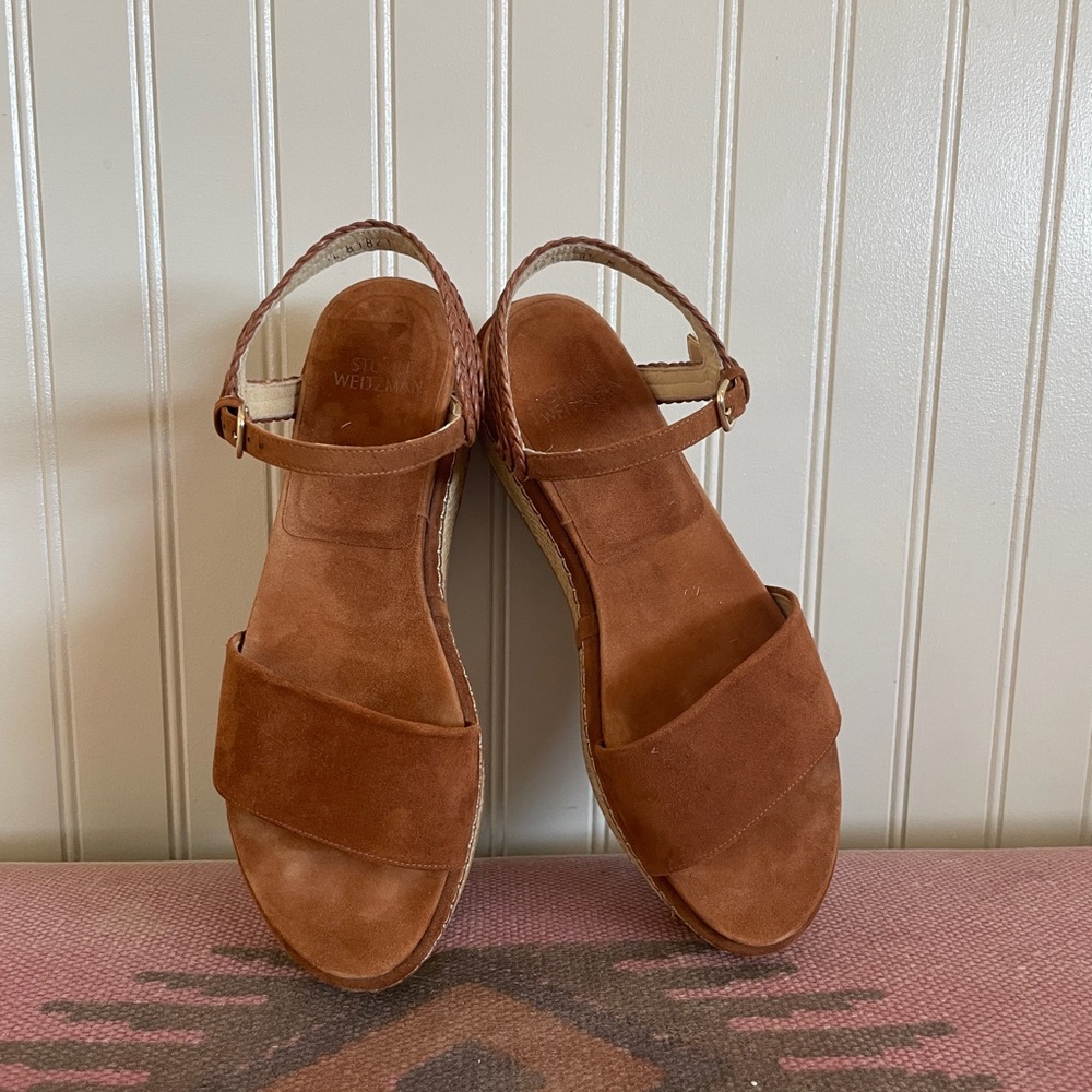 Stuart Weitzman Tan Suede Sandals